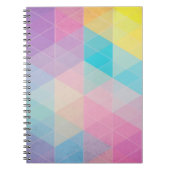 Bunter abstrakter Dreieckhintergrund Notizblock (Vorderseite)