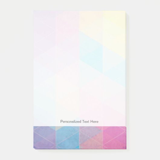 Bunter abstrakter Dreieckhintergrund Post-it Klebezettel (Vorderseite)