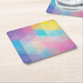 Bunter abstrakter Dreieckhintergrund Rechteckiger Pappuntersetzer (angewinkelt)