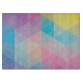 Bunter abstrakter Dreieckhintergrund Schneidebrett (Vorderseite)