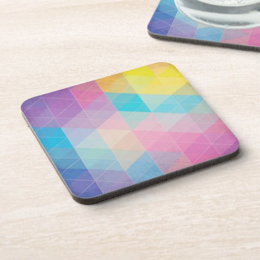 Bunter abstrakter Dreieckhintergrund Untersetzer (Linke Seite)