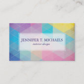 Bunter abstrakter Dreieckhintergrund Visitenkarte (Vorderseite)