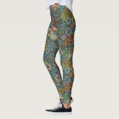 Bunter abstrakter Fliesenmusterentwurf Leggings (Links)