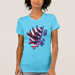 Bunter abstrakter geometrischer niedlicher Igel T-Shirt