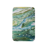 Bunter abstrakter grün-blauer Türkiswasserfall Badematte (Vorderseite Vertikal)