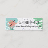 Bunter abstrakter Häkelarbeithakenball des Garns Mini Visitenkarte (Vorderseite)