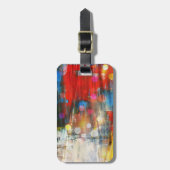 Bunter abstrakter Kunst-Farben-Spritzer-Entwurf Gepäckanhänger (Vorderseite vertikal)