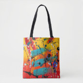 Bunter abstrakter moderner Expressionist Tasche (Vorderseite)