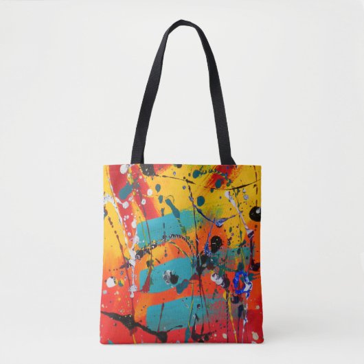 Bunter abstrakter moderner Expressionist Tasche (Vorderseite)