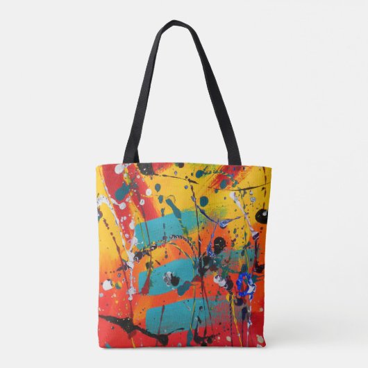 Bunter abstrakter moderner Expressionist Tasche (Rückseite)