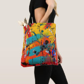 Bunter abstrakter moderner Expressionist Tasche (Von Nahem)