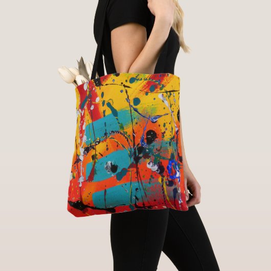 Bunter abstrakter moderner Expressionist Tasche (Von Nahem)