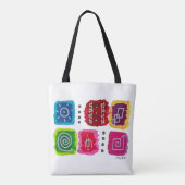 Bunter abstrakter moderner Stammes- aztekischer Tasche (Rückseite)