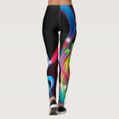 Bunter abstrakter Musiknoten Leggings (Rückseite)