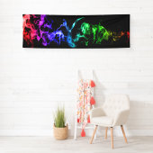 Bunter abstrakter Rauch - ein Regenbogen in der Banner (Insitu)