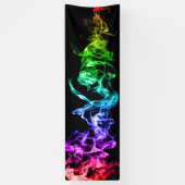 Bunter abstrakter Rauch - ein Regenbogen in der Banner (Vertikal)