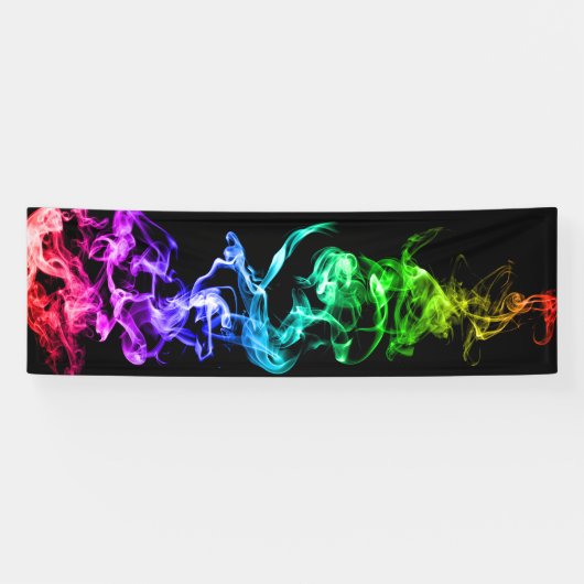 Bunter abstrakter Rauch - ein Regenbogen in der Banner (Horizontal)