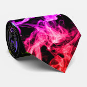 Bunter abstrakter Rauch - ein Regenbogen in der Krawatte (Gerollt)