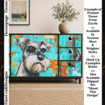 Bunter Abstrakter Schnauzer Hund FK4R Decoupage