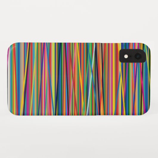 Bunter abstrakter Streifenentwurf Case-Mate iPhone Hülle (Rückseite (Horizontal))