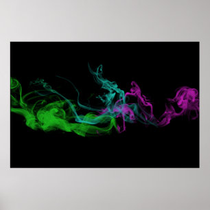 Bunter abstrakter Vape Rauch Poster