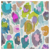 Bunter abstrakter Watercolor-Leopard-Druck Stoff (Nahaufnahme)