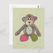 Bunter Affe Postkarte (Vorne/Hinten)