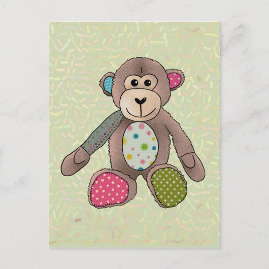 Bunter Affe Postkarte (Vorderseite)