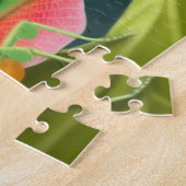 Bunter afrikanischer betender Mantis auf Puzzle (Seite)