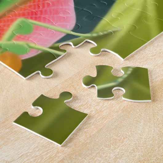 Bunter afrikanischer betender Mantis auf Puzzle (Seite)