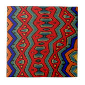 Bunter afrikanischer Druck Fliese (Vorderseite)