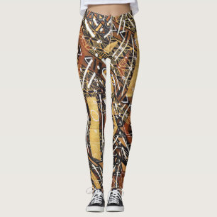 Bunter afrikanischer Schlamm-Stoff Leggings