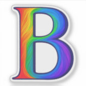 Bunter Anfangsbuchstabe Alphabet Buchstabe B Aufkleber (Vorderseite)