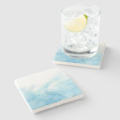 bunter Aquarellhintergrund für Ihr Steinuntersetzer (Seitenansicht)