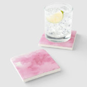 bunter Aquarellhintergrund für Ihre 2 2 Steinuntersetzer (Seitenansicht)