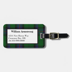 Bunter Armstrongtartan-karierter Gepäck-Umbau Gepäckanhänger
