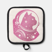 bunter Astronaut Kitty Topflappen (Vorderseite)