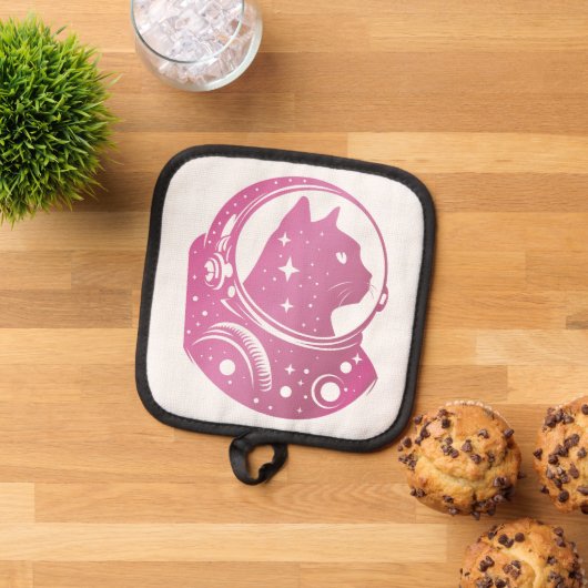 bunter Astronaut Kitty Topflappen (Oben Unten)