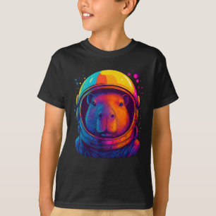 Bunter Astronaut Space Capy Männer W T-Shirt
