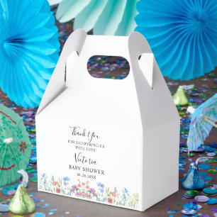 Bunter Baby Shower Wildblumenfeier Geschenkschachtel