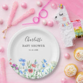 Bunter Baby Shower Wildblumenfeier Pappteller (Party)