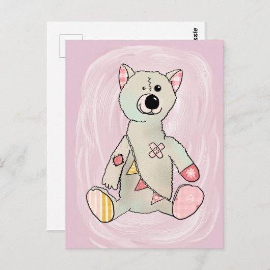 Bunter Bär Postkarte (Vorne/Hinten)