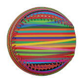 Bunter Baseball aus Yarn (Vorderseite Links)