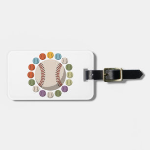 Bunter Baseballzirkel Gepäckanhänger