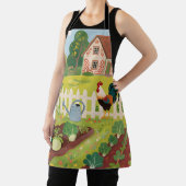 Bunter Bauerngarten Hahn Schürze (InSitu)