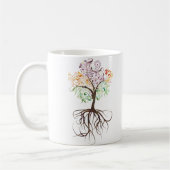 Bunter Baum mit der Wurzel-Tasse Kaffeetasse (Links)