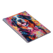 Bunter Berner Hund Notizblock (Rechte Seite)