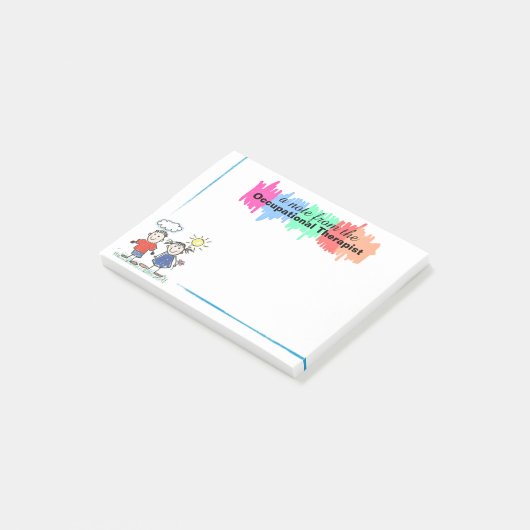 Bunter Beschäftigungstherapeut-klebrige Post-it Klebezettel (angewinkelt)