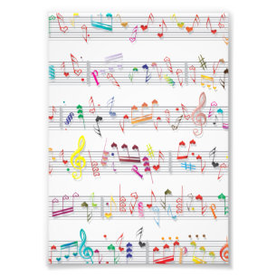 Bunter Blatt-Musiknoten Fotodruck