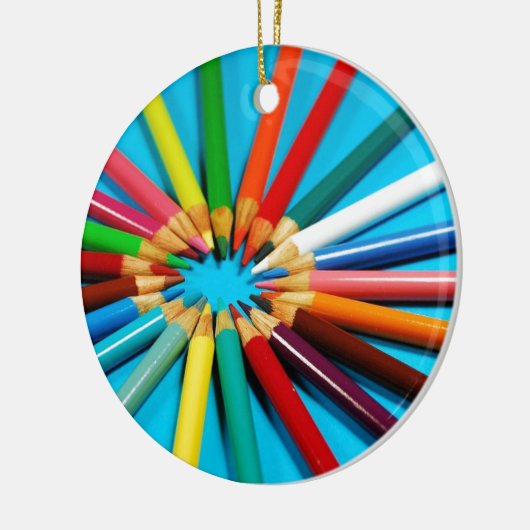 Bunter Bleistift zeichnet Muster Keramikornament (Links)